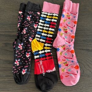 Happy Socks Pink Panther Collection - 2 of the pairs NEVER WORN